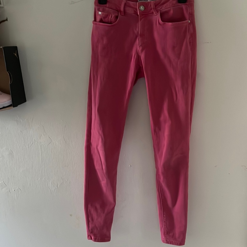 Long pink jeans